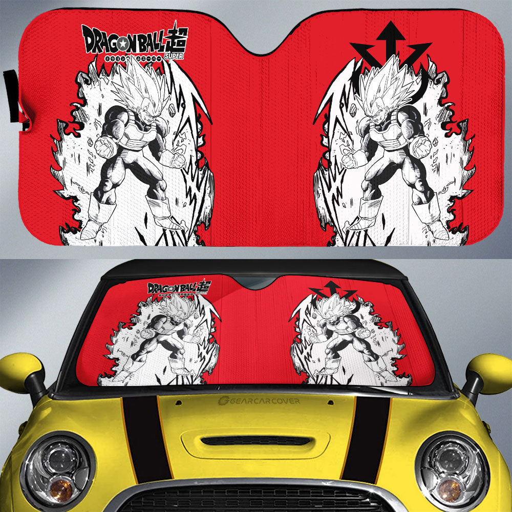 Vegeta Blue Car Sunshade Custom Car Accessories Manga Style For Fans - Gearcarcover - 1