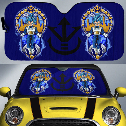Vegeta Blue Car Sunshade Custom Car Interior Accessories - Gearcarcover - 1