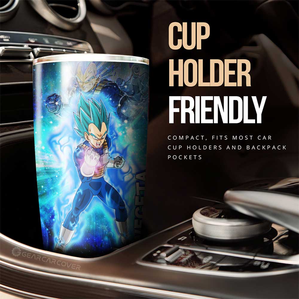 Vegeta Blue Tumbler Cup Custom Characters Dragon Ball Anime Car Interior Accessories - Gearcarcover - 3