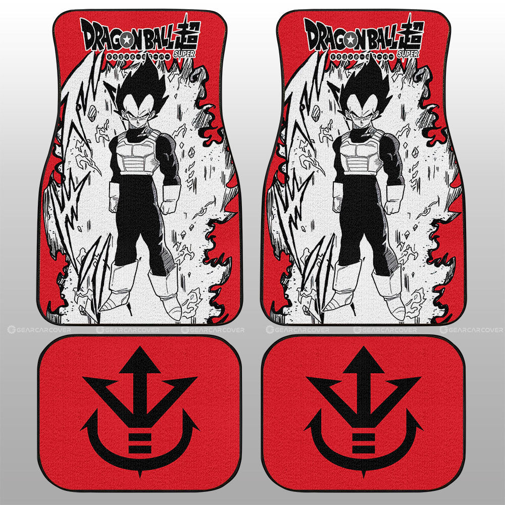 Vegeta Car Floor Mats Custom Car Accessories Manga Style For Fans - Gearcarcover - 2