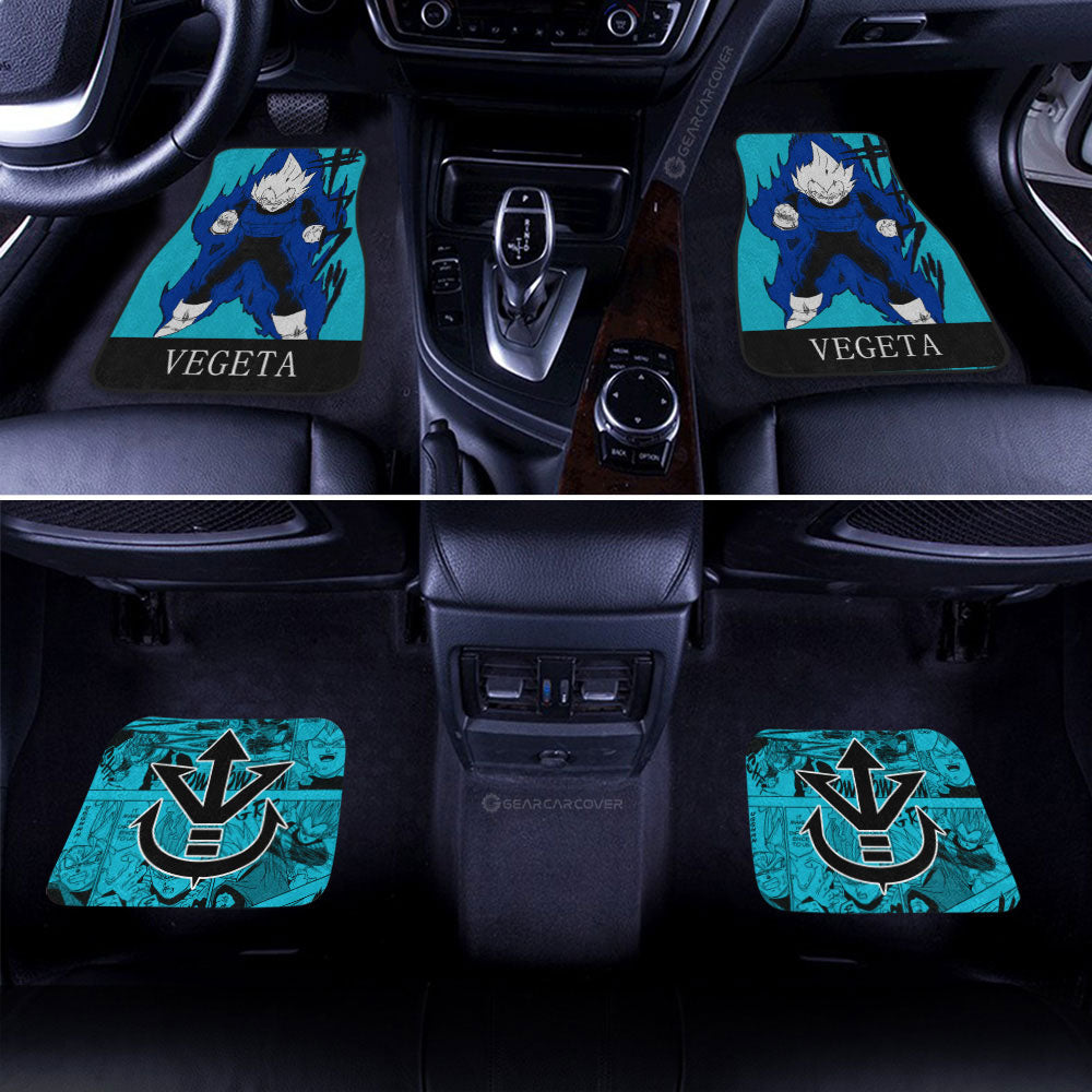 Vegeta Car Floor Mats Custom Manga Color Blue - Gearcarcover - 3