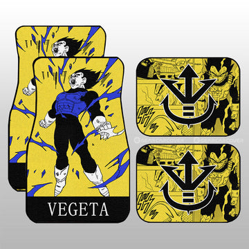 Vegeta Car Floor Mats Custom Manga Color Style - Gearcarcover - 1