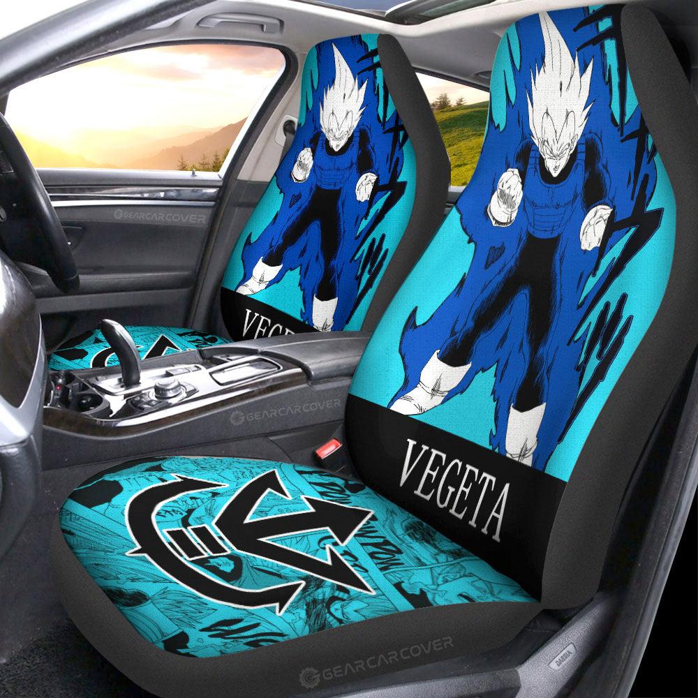 Vegeta Car Seat Covers Custom Manga Color Blue - Gearcarcover - 2