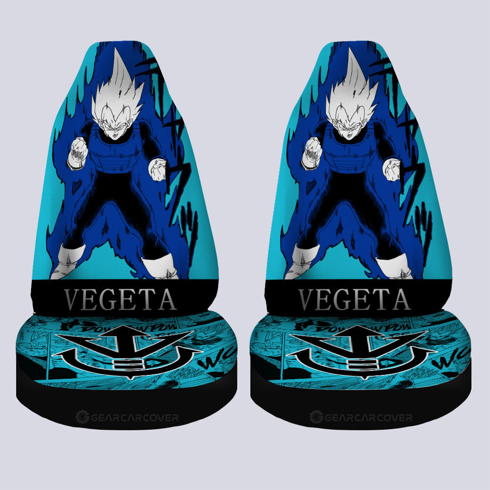 Vegeta Car Seat Covers Custom Manga Color Blue - Gearcarcover - 4