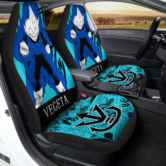 Vegeta Car Seat Covers Custom Manga Color Blue - Gearcarcover - 1