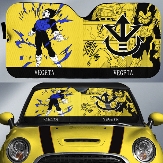 Vegeta Car Sunshade Custom Manga Color Style - Gearcarcover - 1