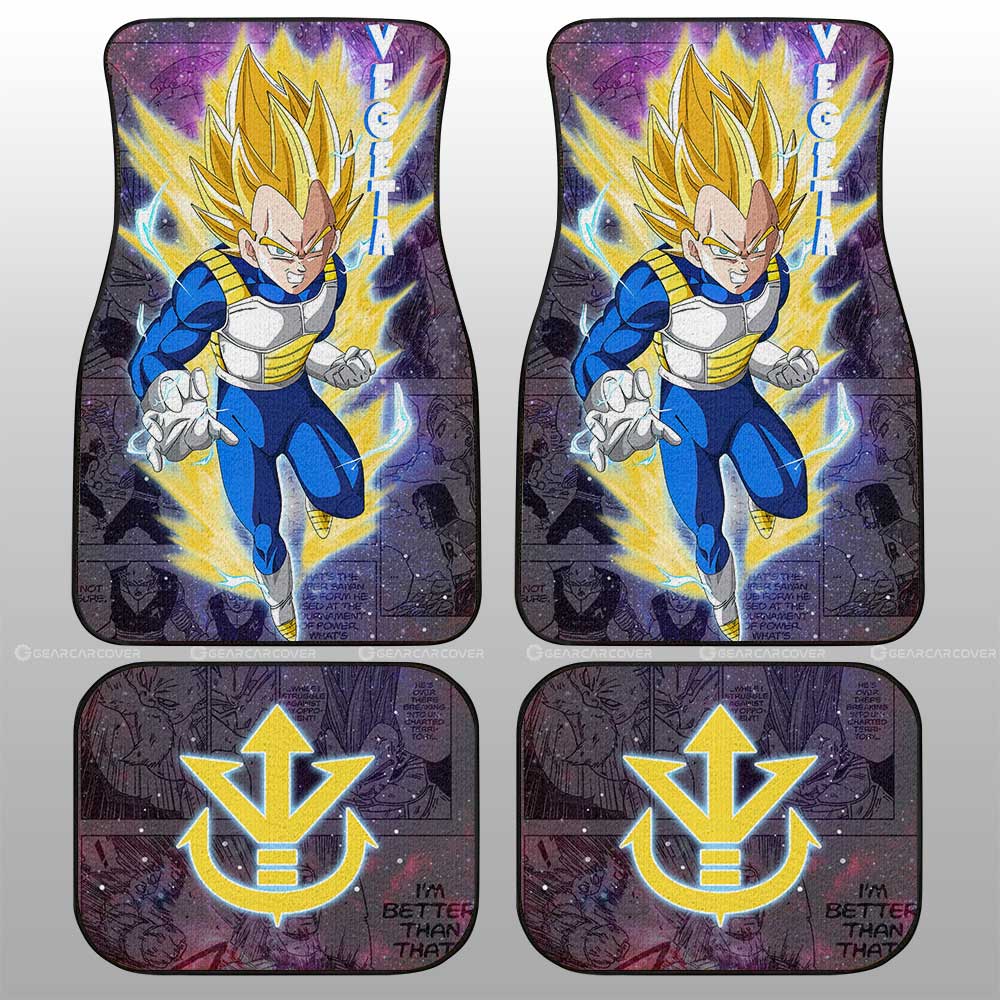 Vegeta SSJ Car Floor Mats Custom Galaxy Style Car Accessories - Gearcarcover - 2