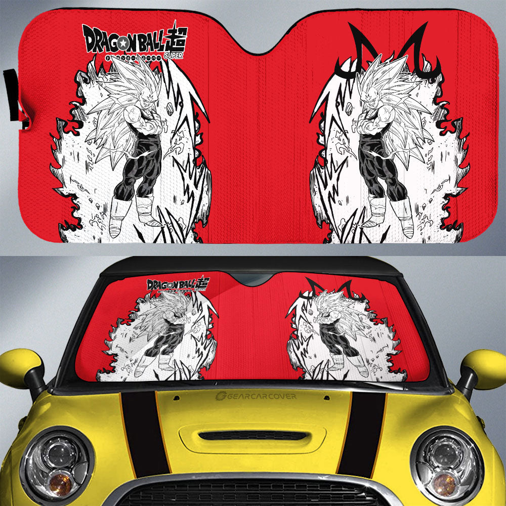 Vegeta SSJ Car Sunshade Custom Car Accessories Manga Style - Gearcarcover - 1