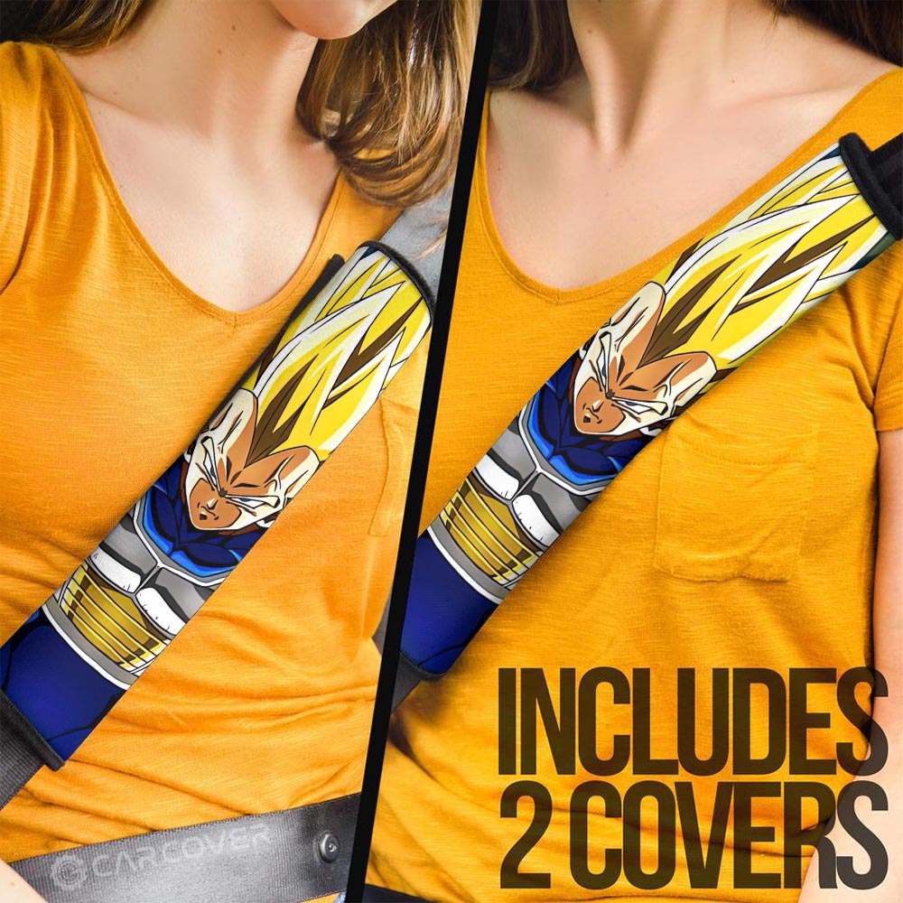 Vegeta SSJ Seat Belt Covers Custom Car Accessories - Gearcarcover - 3