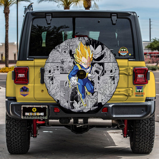 Vegeta SSJ Spare Tire Covers Camera Hole Collection - Gearcarcover - 2