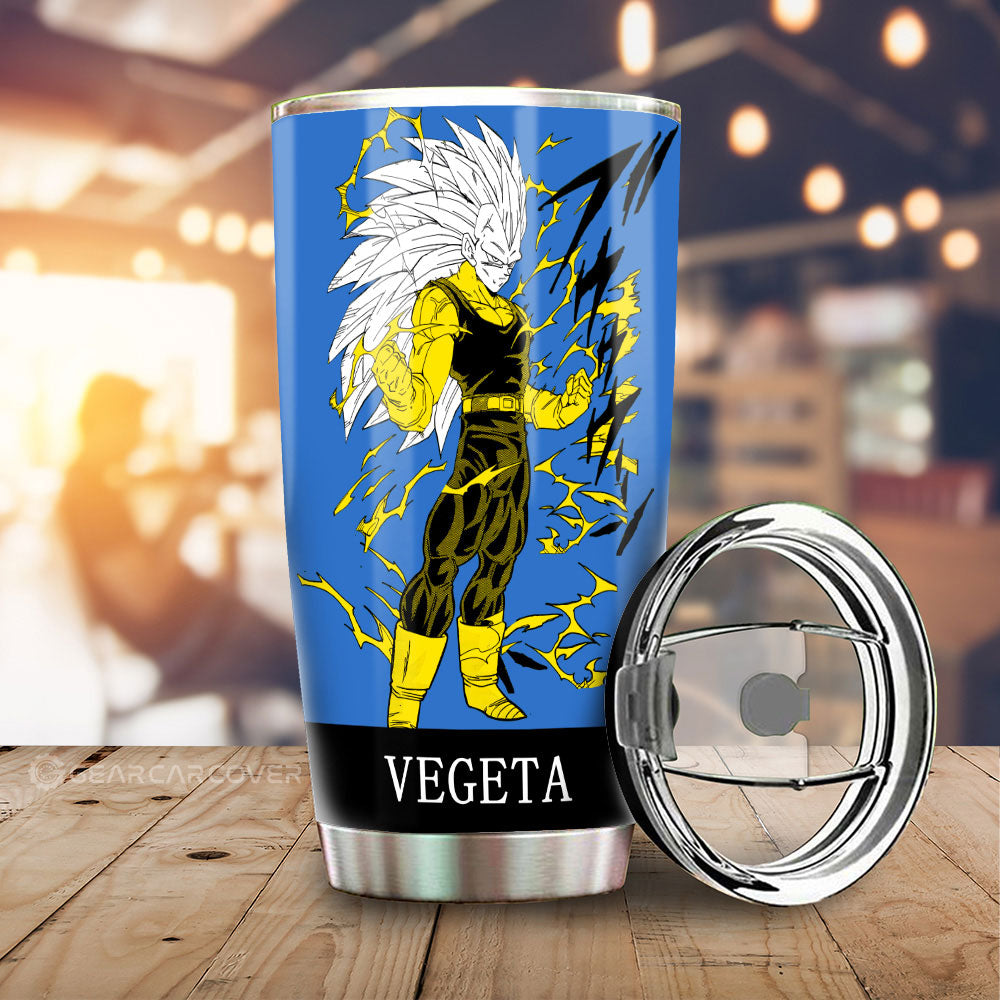 Vegeta SSJ Tumbler Cup Custom Manga Color Style - Gearcarcover - 2