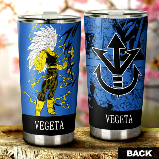 Vegeta SSJ Tumbler Cup Custom Manga Color Style - Gearcarcover - 1