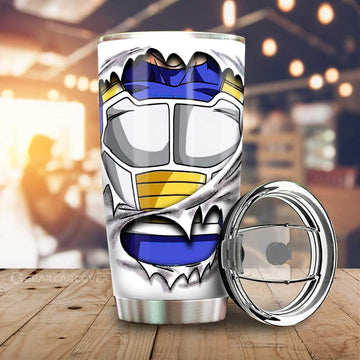 Vegeta Uniform Tumbler Cup Custom - Gearcarcover - 1