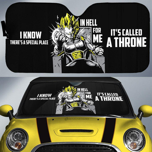 Vegeta's Throne Essential Car Sunshade Custom Gift For Fans - Gearcarcover - 1