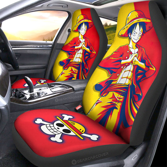 Vintage Monkey D. Luffy Car Seat Covers Custom Car Accessories For Fans - Gearcarcover - 2