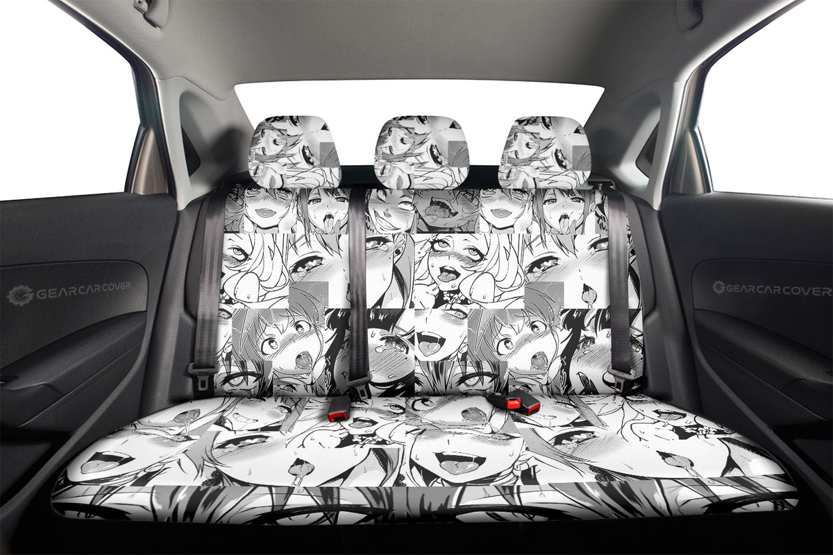 Waifu Ahegao Car Back Seat Covers Custom Car Interior Accessories - Gearcarcover - 2