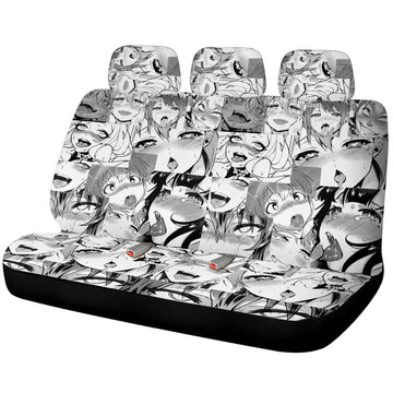 Waifu Ahegao Car Back Seat Covers Custom Car Interior Accessories - Gearcarcover - 1