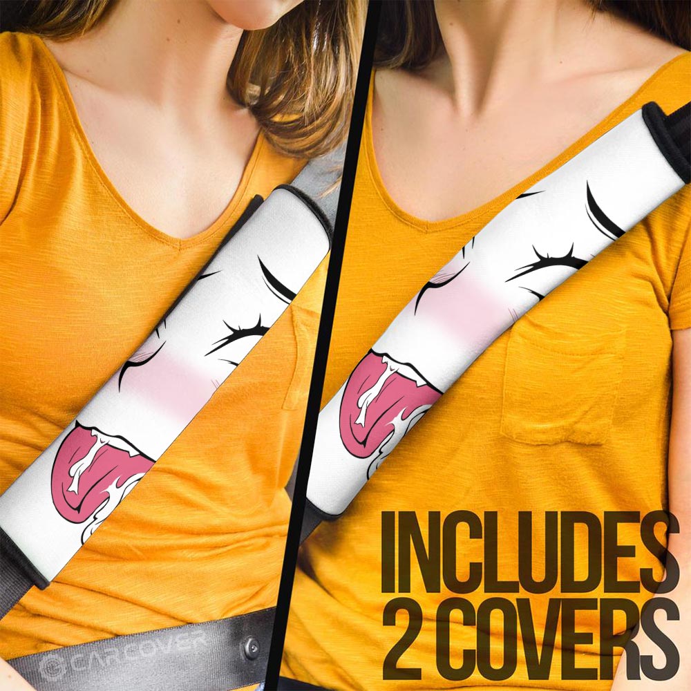 Waifu Face Seat Belt Covers Custom Ahegao Car Accessories - Gearcarcover - 2