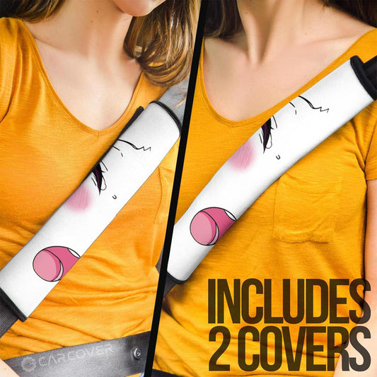Waifu Face Seat Belt Covers Custom Ahegao Car Accessories - Gearcarcover - 2