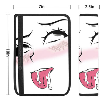 Waifu Face Seat Belt Covers Custom Ahegao Car Accessories - Gearcarcover - 1