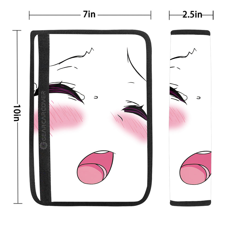 Waifu Face Seat Belt Covers Custom Ahegao Car Accessories - Gearcarcover - 1