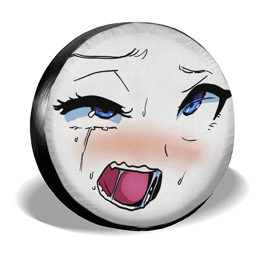 Waifu Face Spare Tire Covers Custom Ahegao Style Car Accessories - Gearcarcover - 2