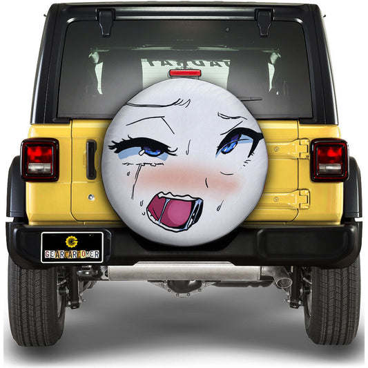 Waifu Face Spare Tire Covers Custom Ahegao Style Car Accessories - Gearcarcover - 1