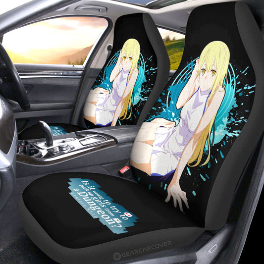 Waifu Girl Ais Wallenstein Car Seat Covers Custom Dungeon Ni Deai Wo Motomeru Car Accessories - Gearcarcover - 2