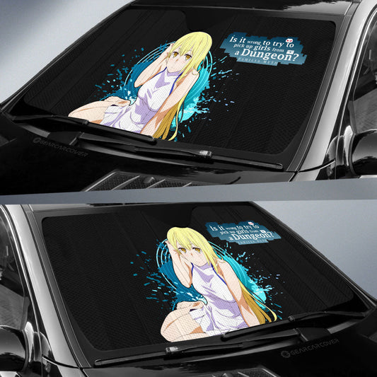 Waifu Girl Ais Wallenstein Car Sunshade Custom Dungeon Ni Deai Wo Motomeru Car Accessories - Gearcarcover - 2