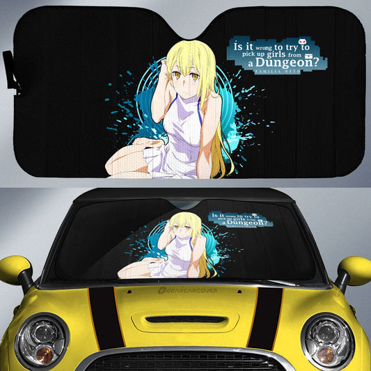 Waifu Girl Ais Wallenstein Car Sunshade Custom Dungeon Ni Deai Wo Motomeru Car Accessories - Gearcarcover - 1