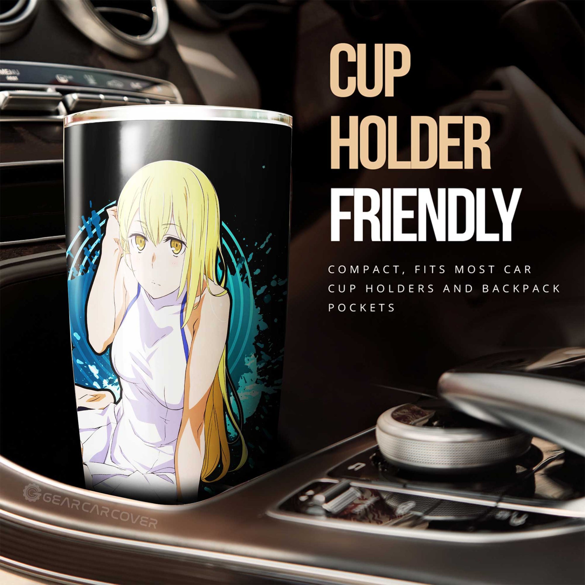 Waifu Girl Ais Wallenstein Tumbler Cup Custom Dungeon Ni Deai Wo Motomeru Car Accessories - Gearcarcover - 2