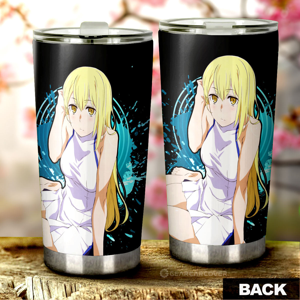 Waifu Girl Ais Wallenstein Tumbler Cup Custom Dungeon Ni Deai Wo Motomeru Car Accessories - Gearcarcover - 3