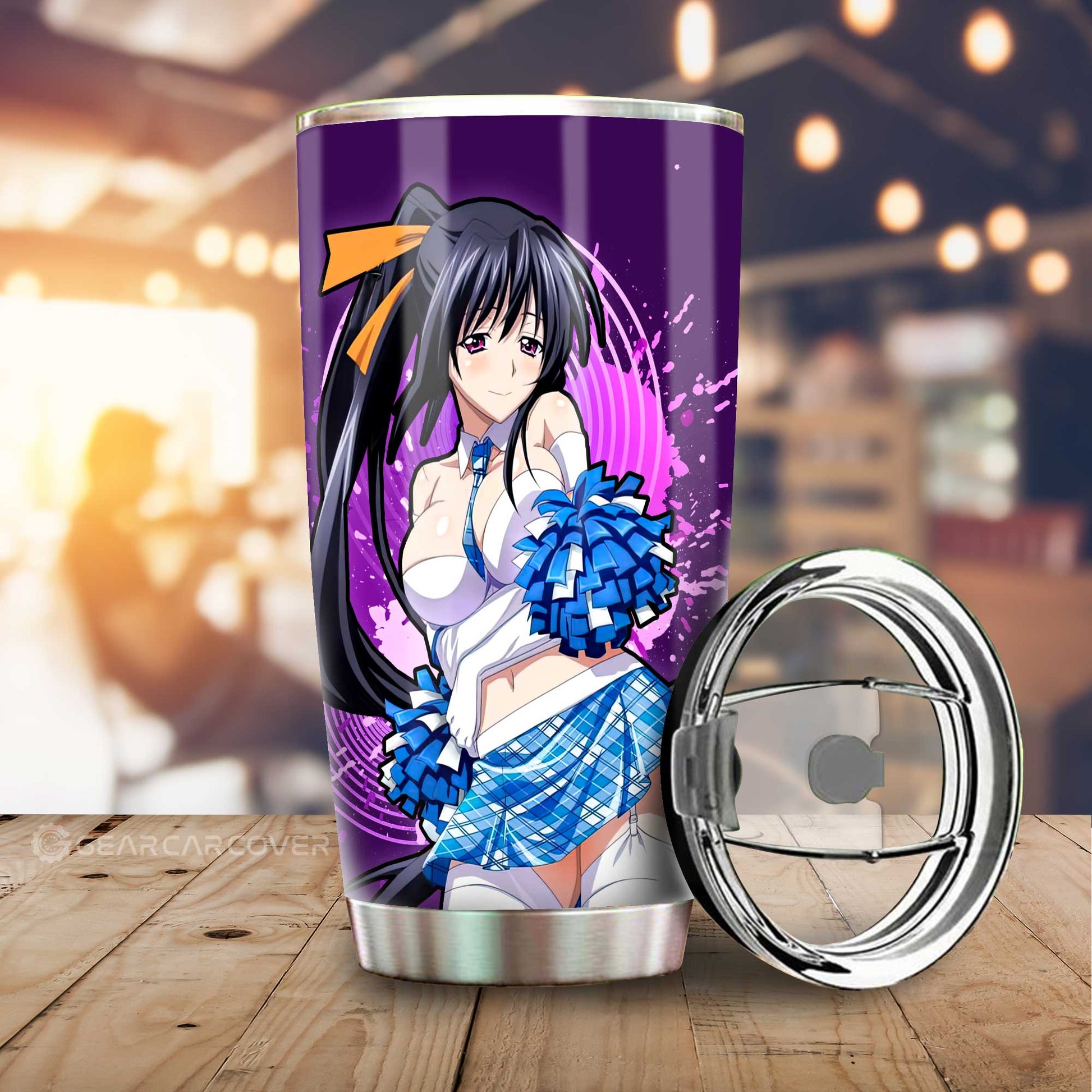 Waifu Girl Akeno Tumbler Cup Custom High School DxD - Gearcarcover - 1