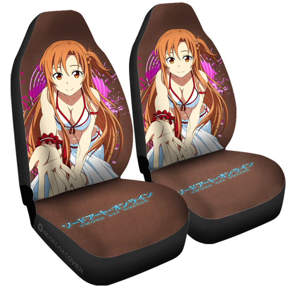 Waifu Girl Asuna Yuuki Car Seat Covers Custom Car Accessories