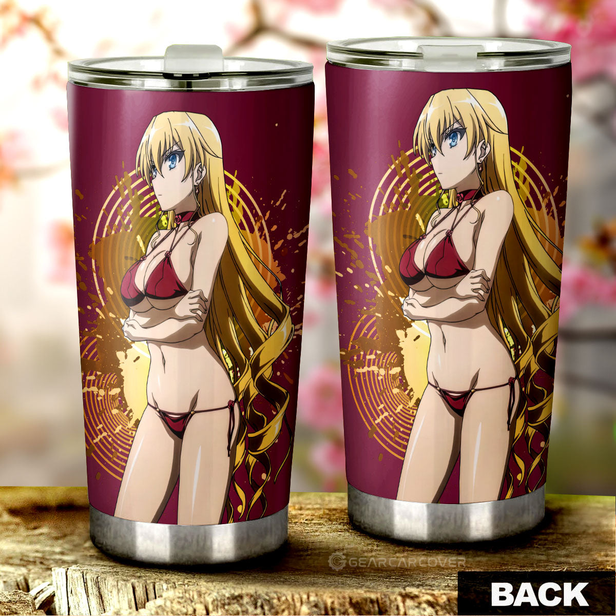 Waifu Girl Claire Harvey Tumbler Cup Custom Hundred Car Accessories - Gearcarcover - 3