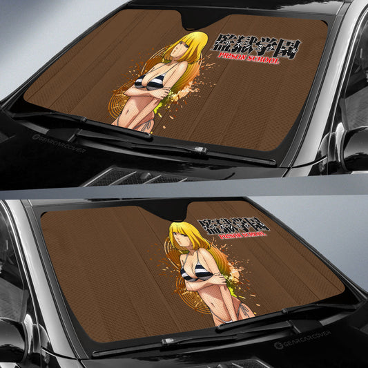 Waifu Girl Hana Midorikawa Car Sunshade Custom Prison School Car Accessories - Gearcarcover - 2