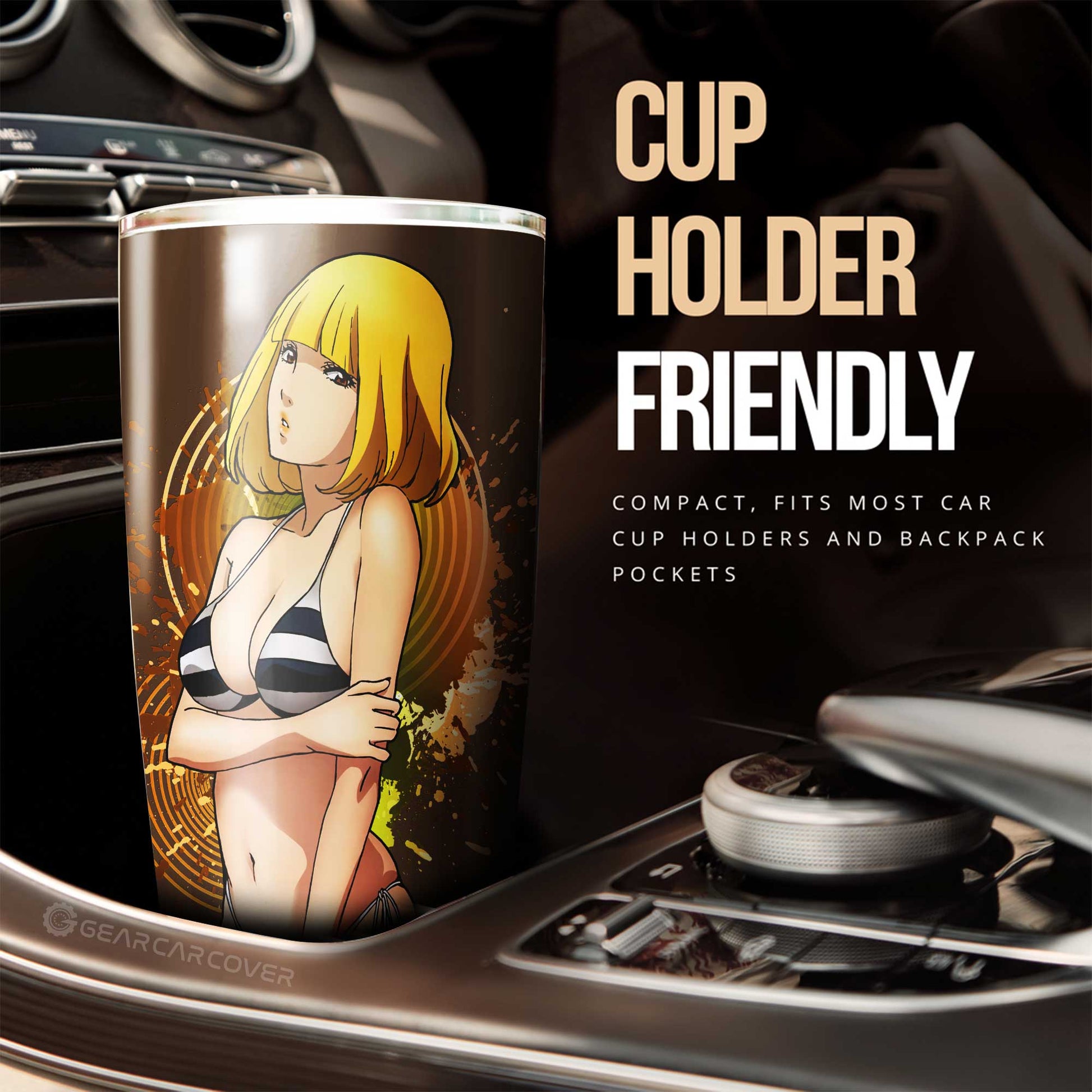 Waifu Girl Hana Midorikawa Tumbler Cup Custom Prison School Car Accessories - Gearcarcover - 2