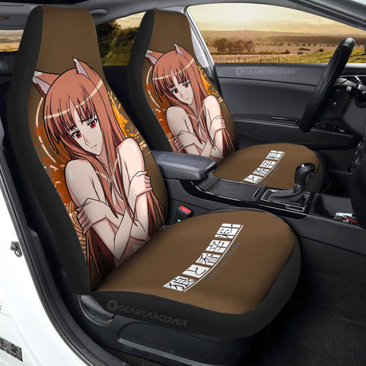 Waifu Girl Holo Car Seat Covers Custom Spice And Wolf Car Accessories - Gearcarcover - 1