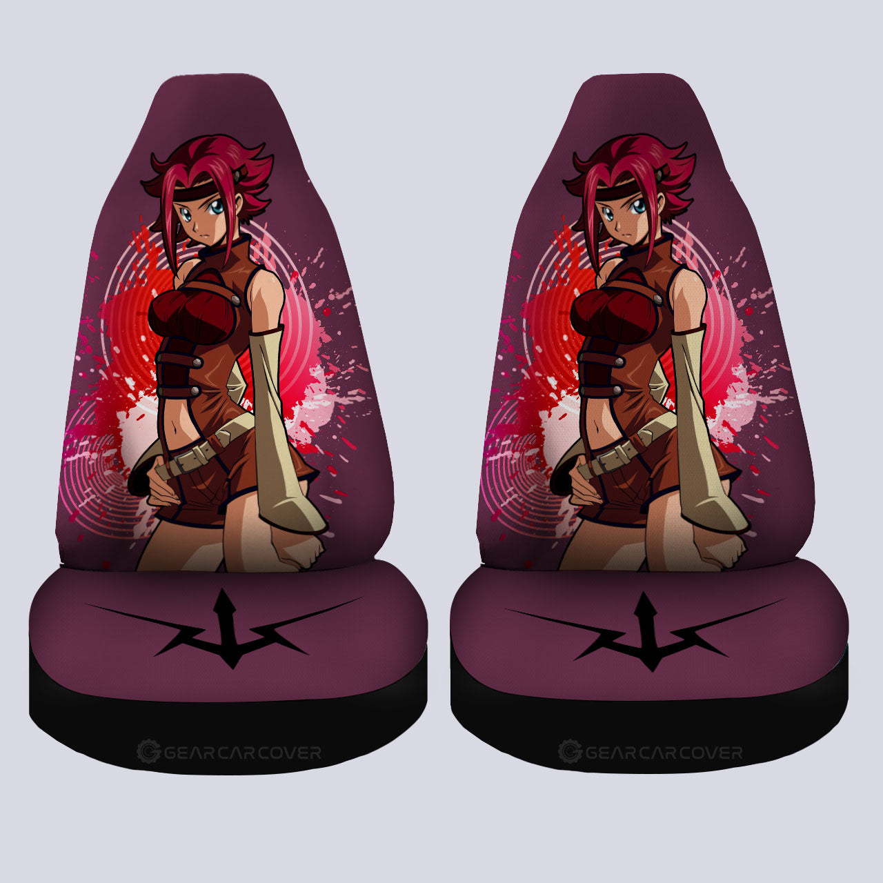 Waifu Girl Kallen Kozuki Car Seat Covers Custom Car Accessories - Gearcarcover - 4