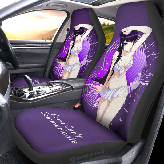 Waifu Girl Komi Shouko Car Seat Covers Custom Komi-san Wa Komyushou Desu Car Accessories - Gearcarcover - 2