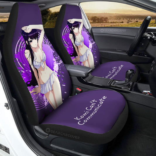Waifu Girl Komi Shouko Car Seat Covers Custom Komi-san Wa Komyushou Desu Car Accessories - Gearcarcover - 1