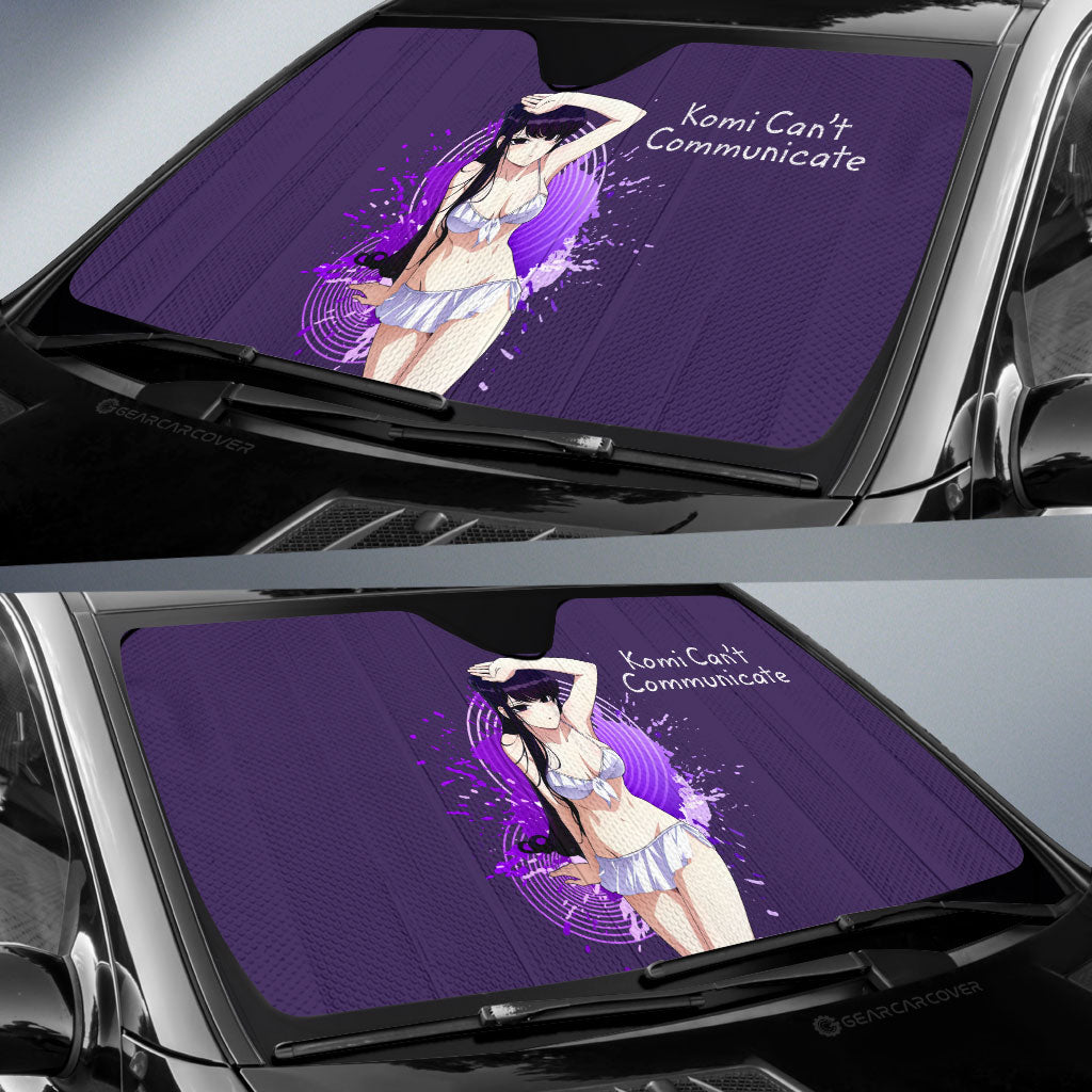 Waifu Girl Komi Shouko Car Sunshade Custom Komi-san Wa Komyushou Desu