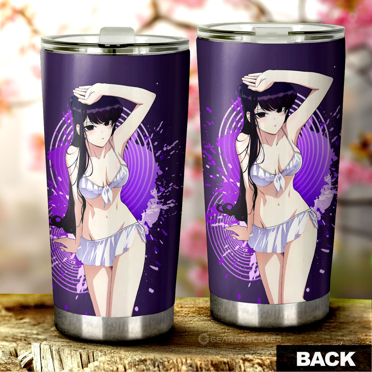 Waifu Girl Komi Shouko Tumbler Cup Custom Komi-san Wa Komyushou Desu Car Accessories - Gearcarcover - 3