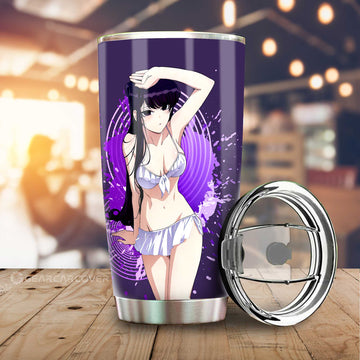 Waifu Girl Komi Shouko Tumbler Cup Custom Komi-san Wa Komyushou Desu Car Accessories - Gearcarcover - 1