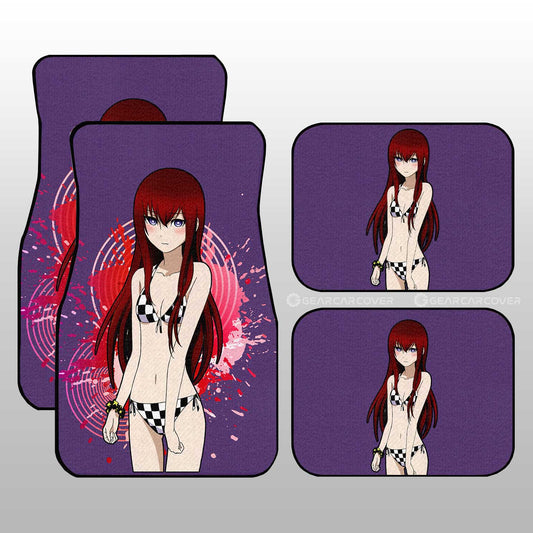 Waifu Girl Kurisu Makise Car Floor Mats Custom Car Accessories - Gearcarcover - 1