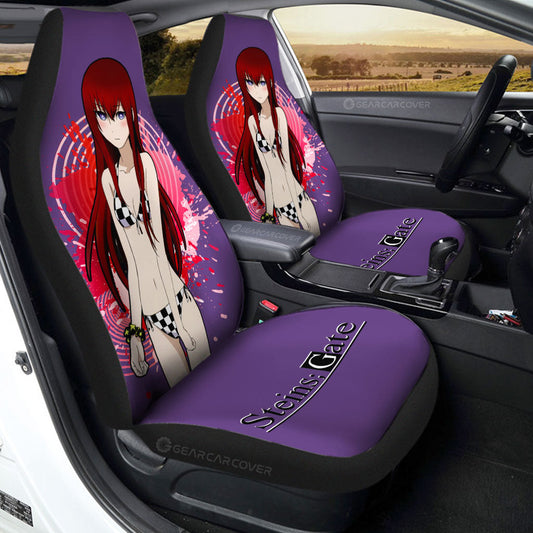 Waifu Girl Kurisu Makise Car Seat Covers Custom Car Accessories - Gearcarcover - 1