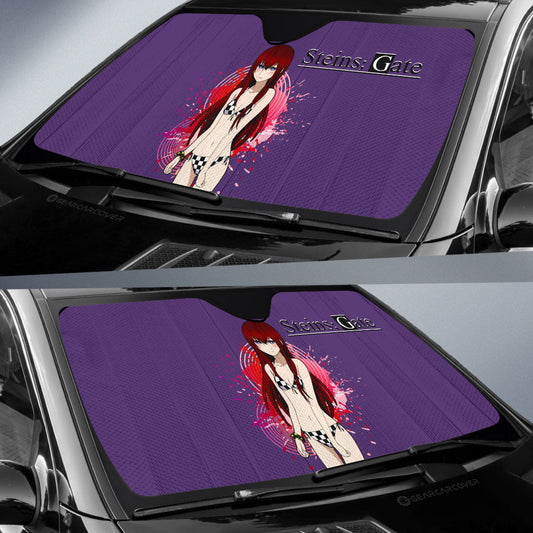 Waifu Girl Kurisu Makise Car Sunshade Custom Car Accessories - Gearcarcover - 2