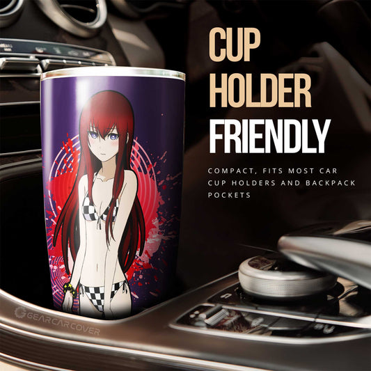Waifu Girl Kurisu Makise Tumbler Cup Custom Car Accessories - Gearcarcover - 2