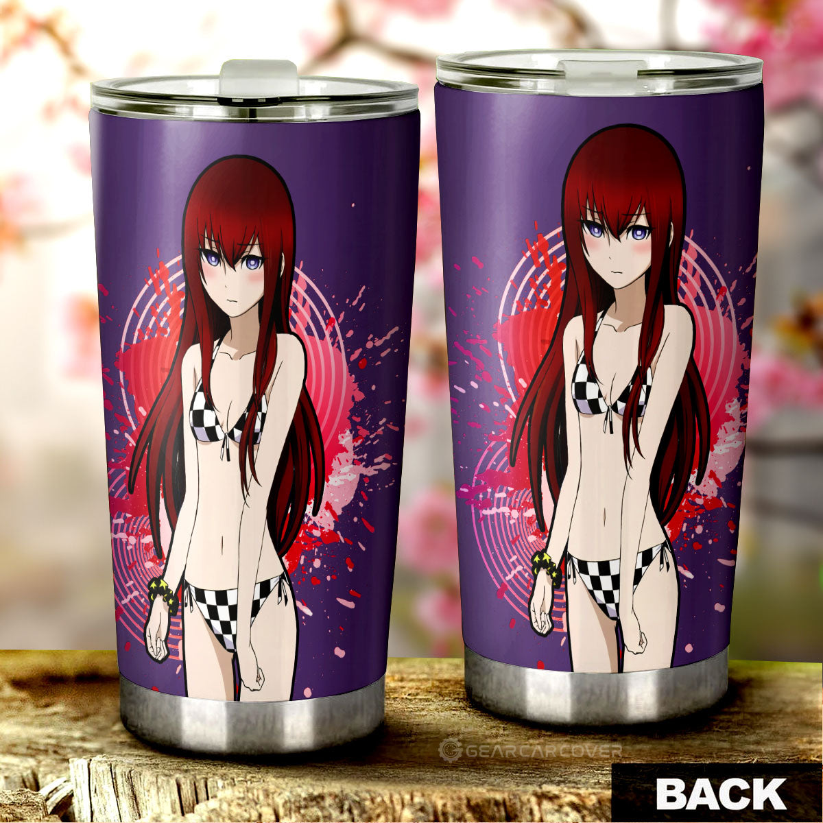 Waifu Girl Kurisu Makise Tumbler Cup Custom Car Accessories - Gearcarcover - 3