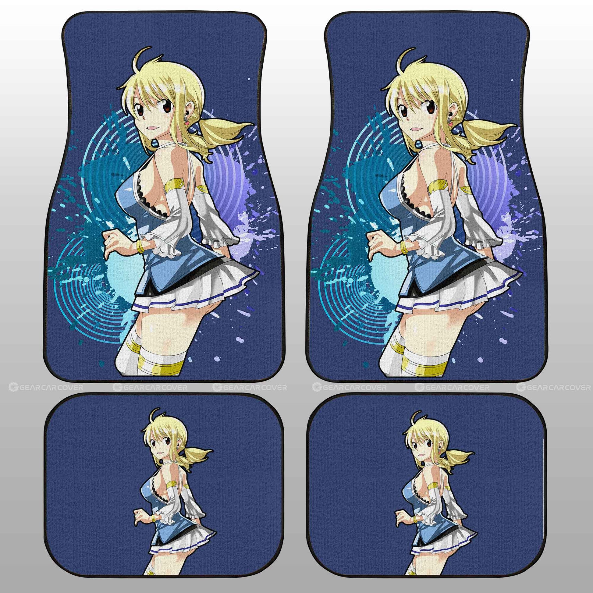 Waifu Girl Lucy Heartfilia Car Floor Mats Custom Car Accessories - Gearcarcover - 2